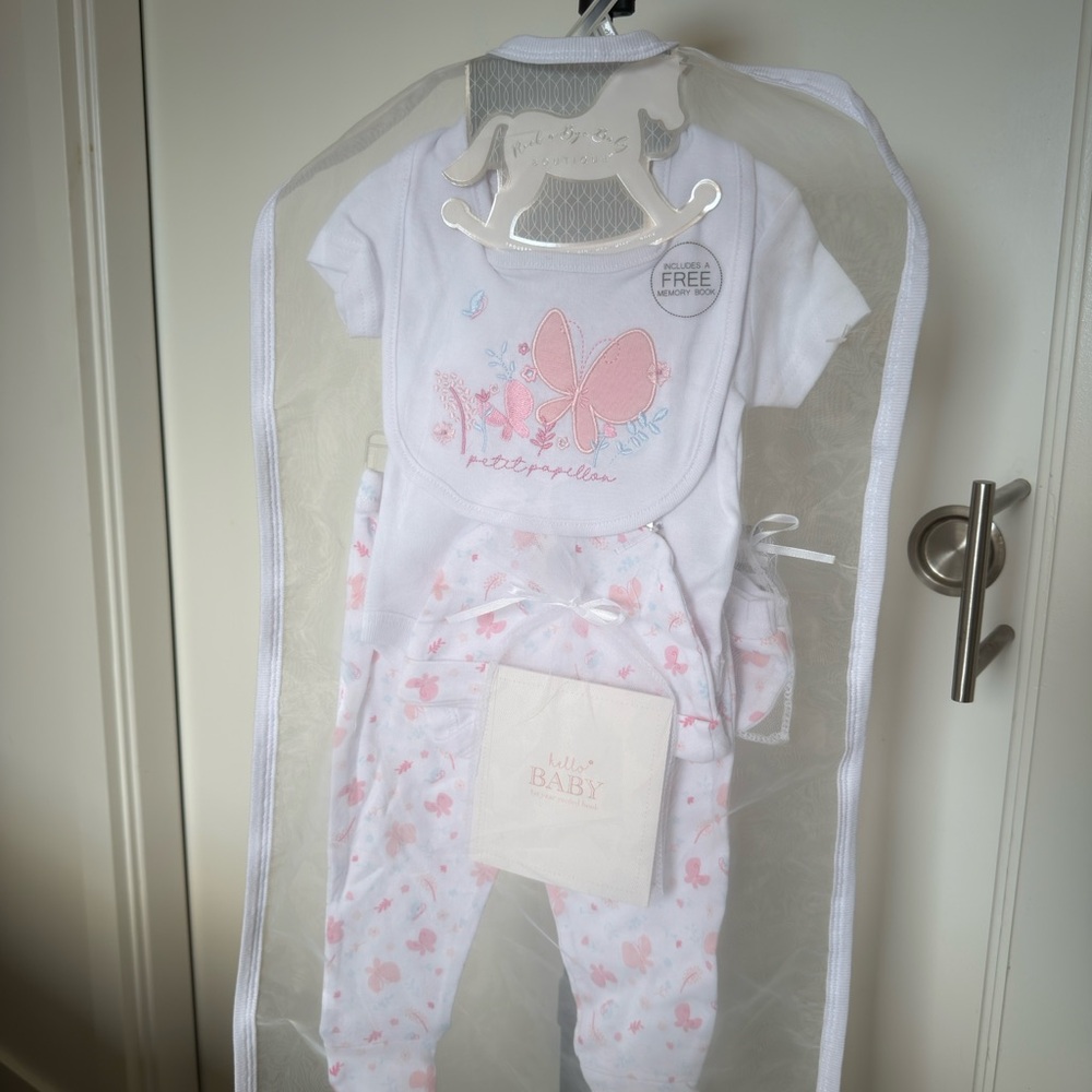 Rock a Bye Baby Boutique Gift Set – Newborn Outfit 3–6 Months (New in Box